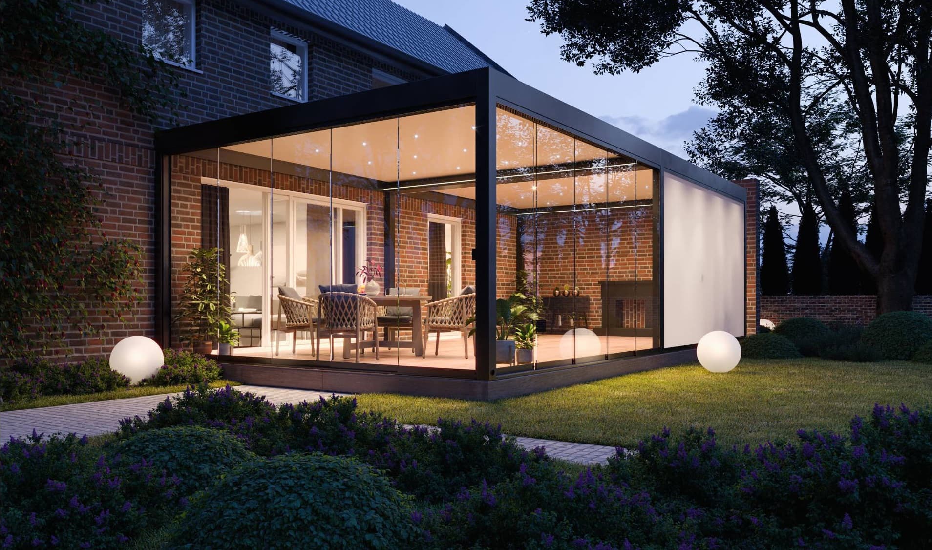 IKON Pavilion with Frameless Glass Doors